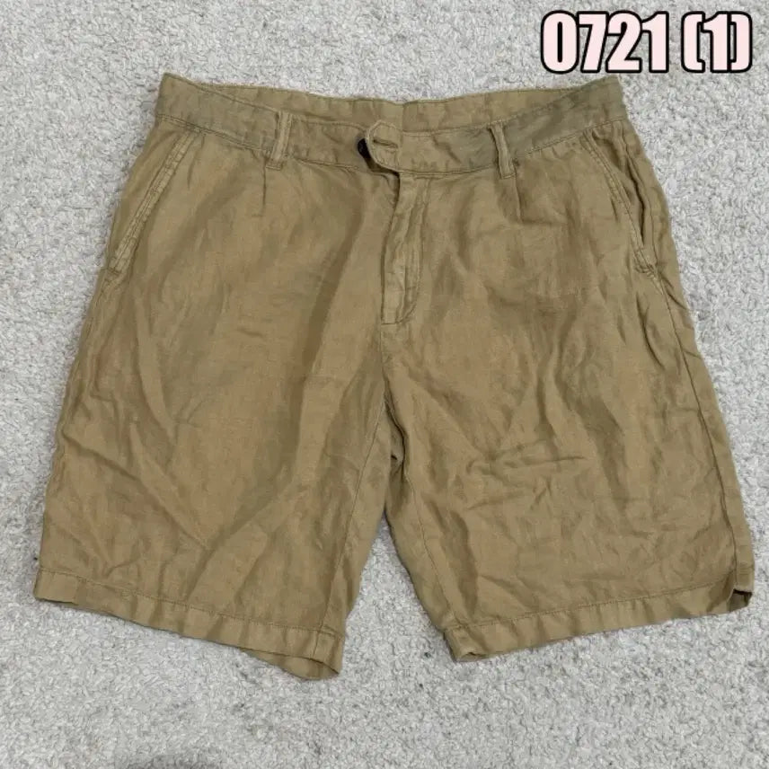 [BUNJANG] Henry Cotton Beige Cotton Shorts / 헨리코튼 베이지색 면 반바지