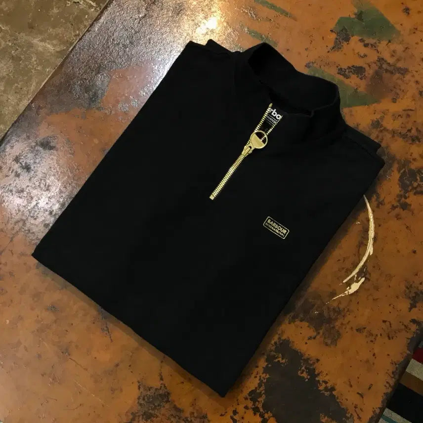 [BUNJANG] Barbour International Black Henry Neck Zip Midi Dress / 바버 인터네셔널 블랙 헨리넥 지퍼 나시 미디원피스 여성 55 66