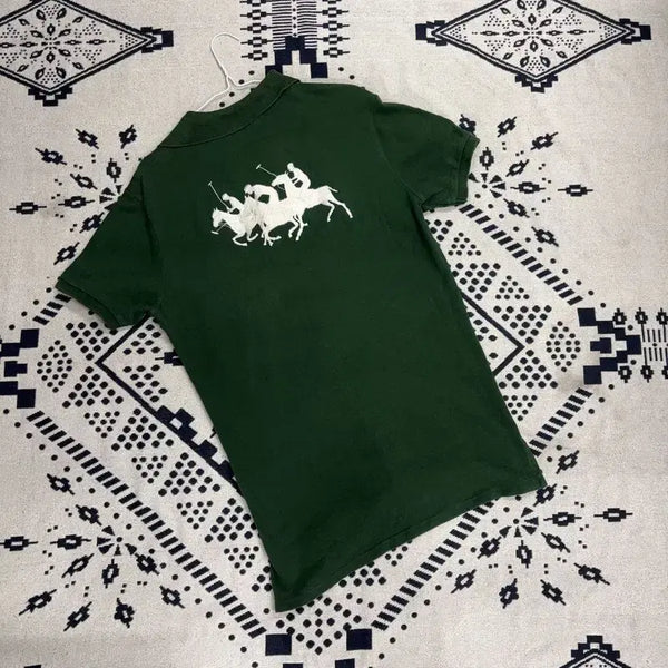 [BUNJANG] Polo Ralph Lauren Custom Fit Triple Pony Short Sleeve Polo Shirt L / 폴로 랄프로렌 커스텀핏 트리플 포니 반팔카라티 L P00437