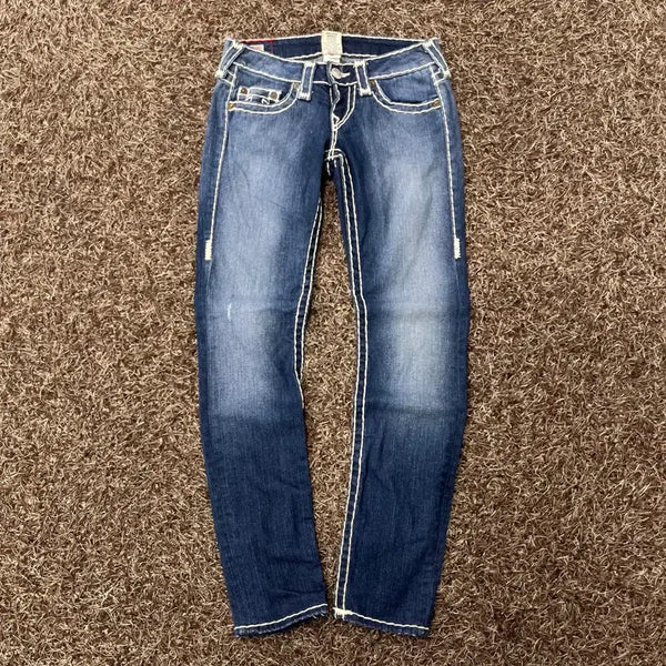 [BUNJANG] True Religion Stella Super T Stitch Washing Denim Pants / 24 트루릴리전 스키니 스텔라 슈퍼 티 스티치 워싱 데님 팬츠