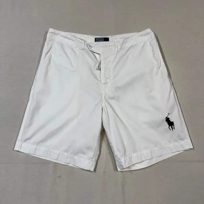 [BUNJANG] Polo Ralph Lauren Big Pony Logo White Shorts (32 inch) / 32inch) 폴로 랄프로렌 빅포니 로고 반바지 화이트