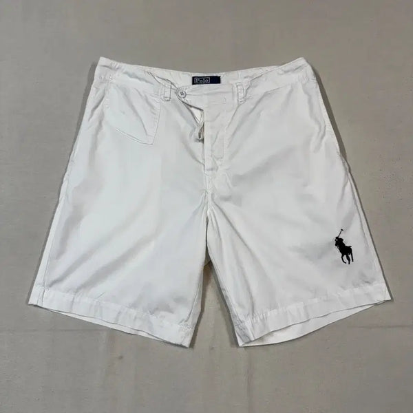 [BUNJANG] Polo Ralph Lauren Big Pony Logo White Shorts (32 inch) / 32inch) 폴로 랄프로렌 빅포니 로고 반바지 화이트