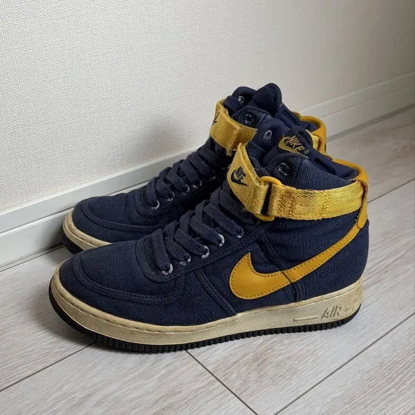 [BUNJANG] Nike Air Force 1 Mid Navy/Yellow / 나이키 정품 에어포스 1 미드 네이비/옐로우 판매