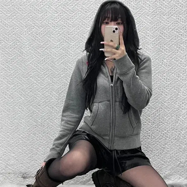 [BUNJANG] Abercrombie Y2K 00's Retro High Neck Zip-Up Hoodie XL / 아베크롬비 Y2K 00's 레트로 대장핏 하이넥 후드집업 XL C13240
