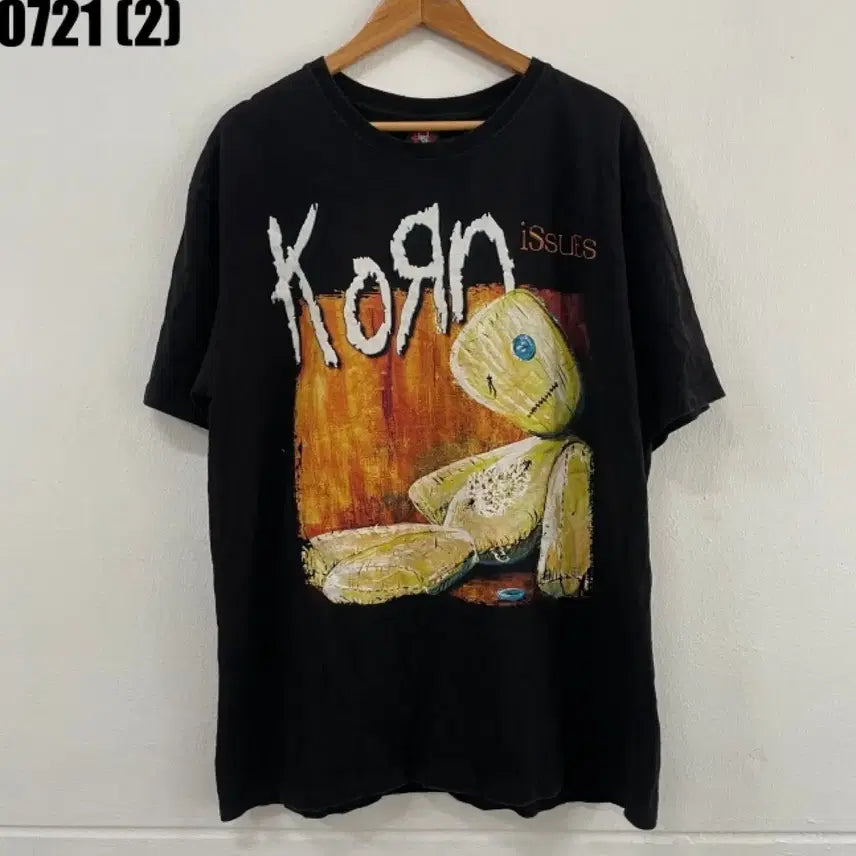 [BUNJANG] Korn Issues Black Band T-Shirt / Korn Issues 반팔 티셔츠 블랙 락티셔츠