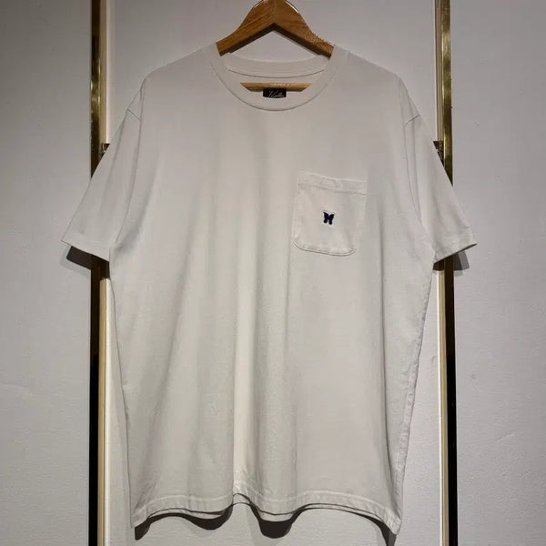 [BUNJANG] Needles Short Sleeve Pocket Crewneck T-Shirt White L / Needles 니들스 숏슬리브 포켓 크루넥 티셔츠 화이트 L[3]
