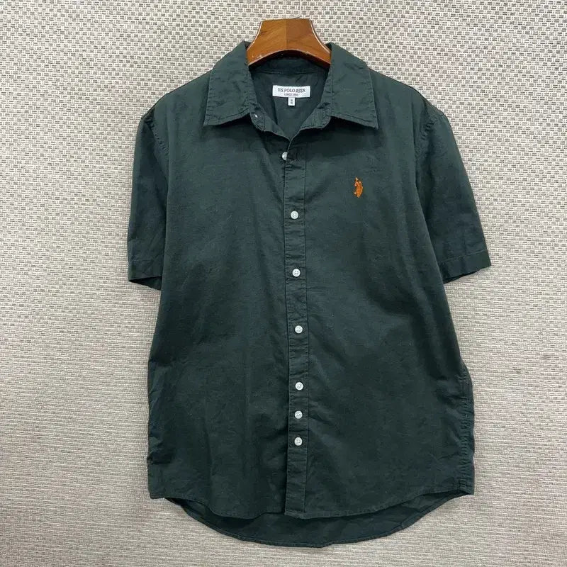 [BUNJANG] US Polo Linen Short Sleeve Shirt - Size M / US폴로 린넨 반팔 셔츠 M D09264