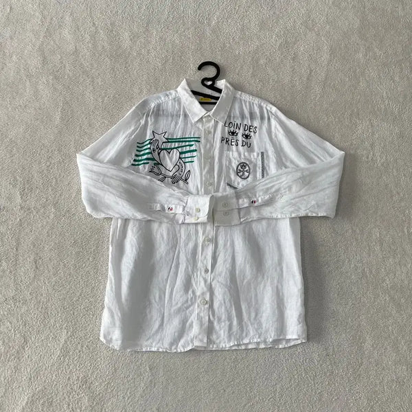 [BUNJANG] CASTELBAJAC Men's Linen Shirt 100 / L 까스텔바작 남성 린넨 셔츠 100 골프