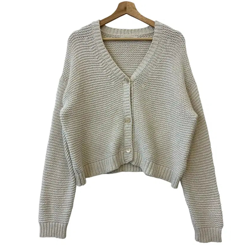 [BUNJANG] Nothing Written Wide Cotton Cardigan Ivory / 낫띵리튼 너비 코튼 가디건 아이보리 F 정품
