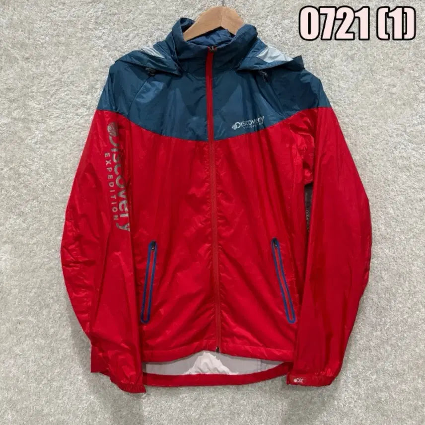 [BUNJANG] Discovery Outdoor Windbreaker Jacket Red/Navy / 디스커버리 바람막이 레드/네이비