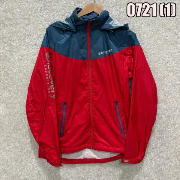 [BUNJANG] Discovery Outdoor Windbreaker Jacket Red/Navy / 디스커버리 바람막이 레드/네이비