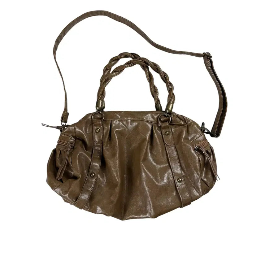 [BUNJANG] Hushush Glossy Leather Shoulder Bag / hushush 글로시 레더 숄더백
