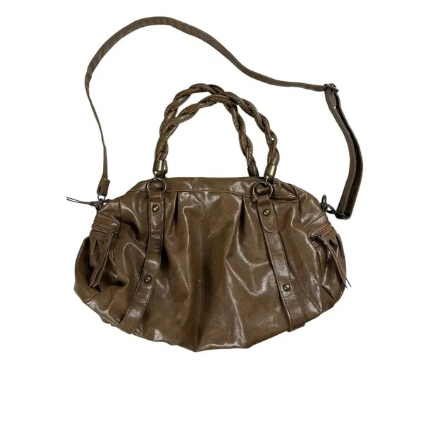 [BUNJANG] Hushush Glossy Leather Shoulder Bag / hushush 글로시 레더 숄더백