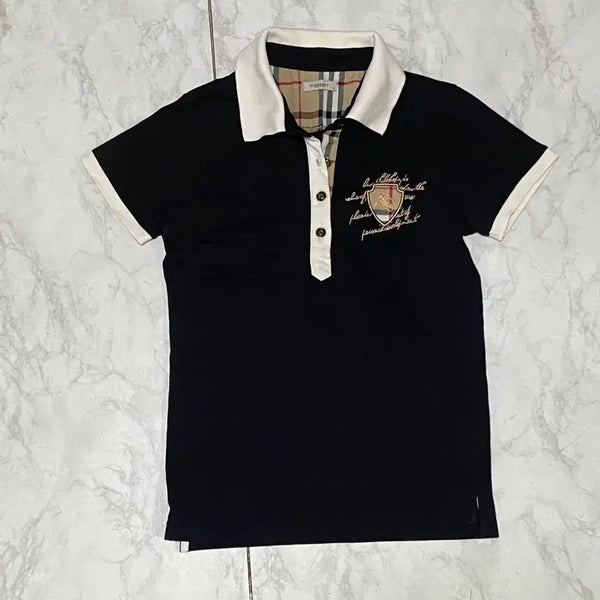 [BUNJANG] Burberry Women's Short Sleeve Polo Shirt / 버버리 여성 반팔 카라티 여성 90