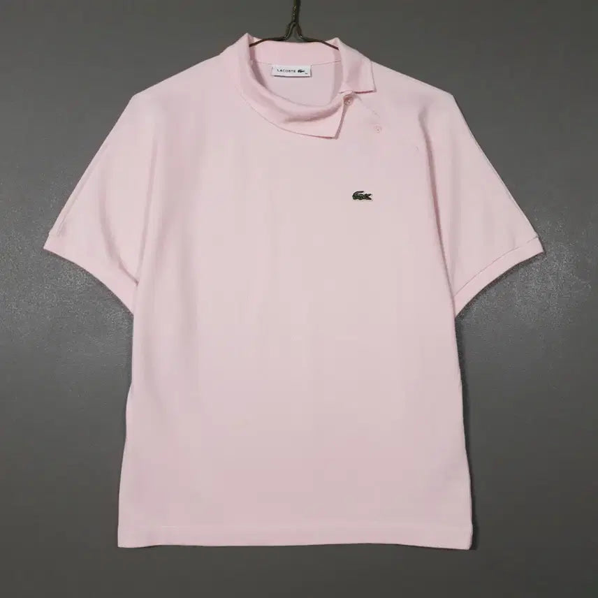[BUNJANG] Lacoste 22SS Relaxed Fit Diagonal Stripe Short Sleeve Polo Shirt - Pink (Women's M) / 여성 M) 라코스테 신형 22ss 릴렉스핏 사선 반팔 카라티 폴로 셔츠 핑크