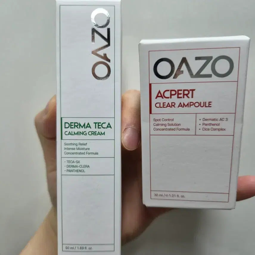 [BUNJANG] Oazo Derma TeCa Calming Cream 50ml + Acpert Clear Ampoule 30ml Set / 오아조 더마 테카 카밍 크림 50ml + 아크퍼트 클리어 앰플 30ml
