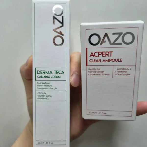[BUNJANG] Oazo Derma TeCa Calming Cream 50ml + Acpert Clear Ampoule 30ml Set / 오아조 더마 테카 카밍 크림 50ml + 아크퍼트 클리어 앰플 30ml