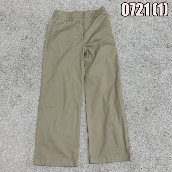 [BUNJANG] Musinsa Beige Cotton Wide Pants for Women / 무신사 베이지 면바지 여성 통바지
