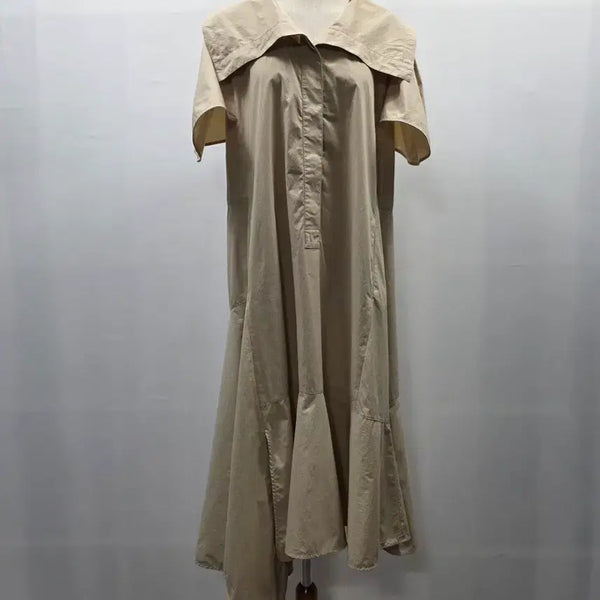 [BUNJANG] System (Hansem) Big Collar Unbalanced Shirt Dress / 1318 [system]한섬 빅카라 언밸런스 셔츠 원피스