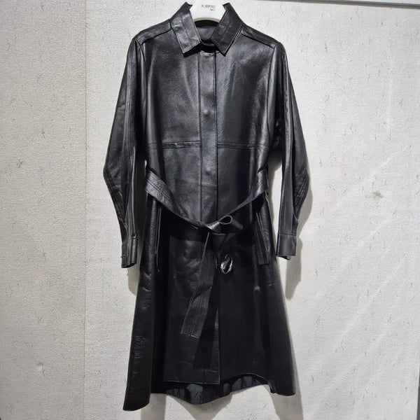 [BUNJANG] 96 New York Lambskin Long Coat / 96뉴욕 나인식스뉴욕 양가죽 롱 코트