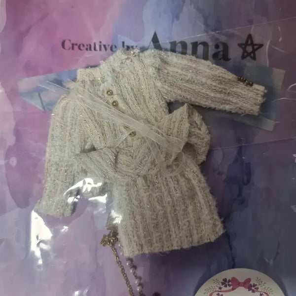 [BUNJANG] 6-inch Doll Tweed Outfit + Necklace Set / 육일돌 트위드 의상+목걸이
