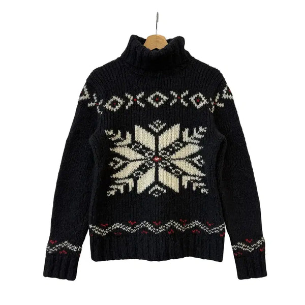 [BUNJANG] Polo Ralph Lauren Nordic Wool Alpaca Sweater L Black / 폴로 랄프로렌 노르딕 울 알파카 스웨터 블랙 L 정품