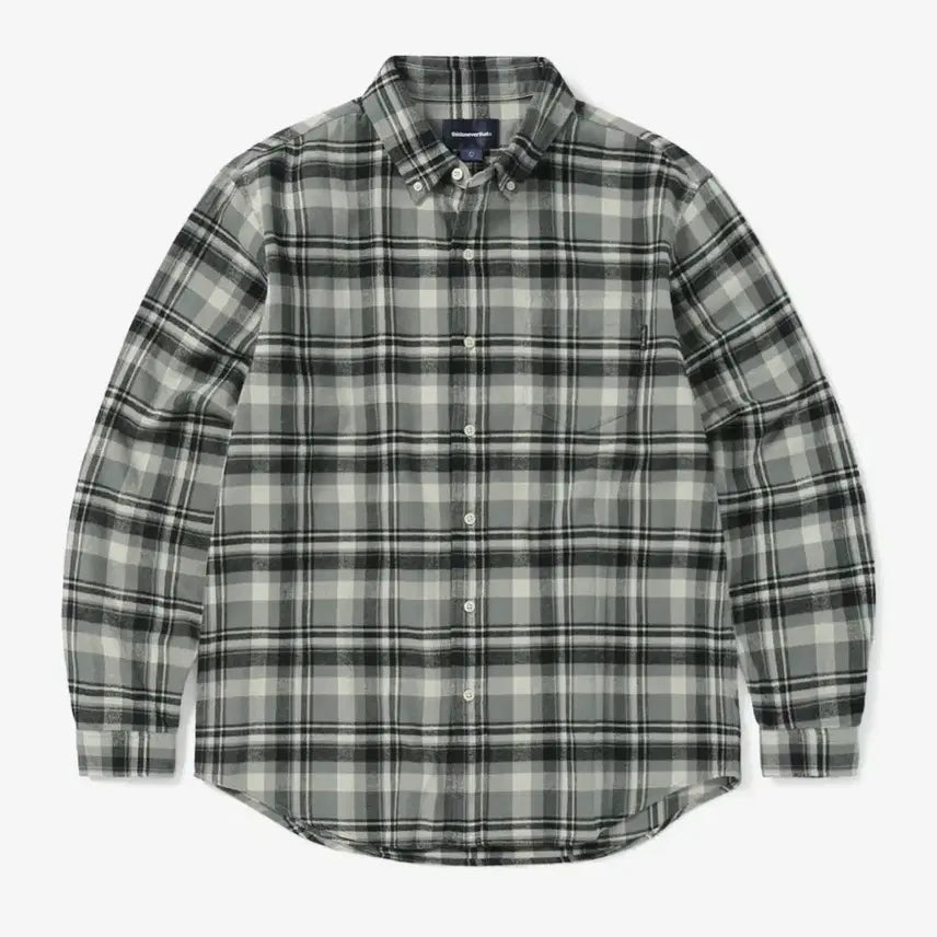 [BUNJANG] thisisneverthat Flannel Check Shirt Grey / 디스이즈네버댓 플란넬 체크 셔츠 그레이