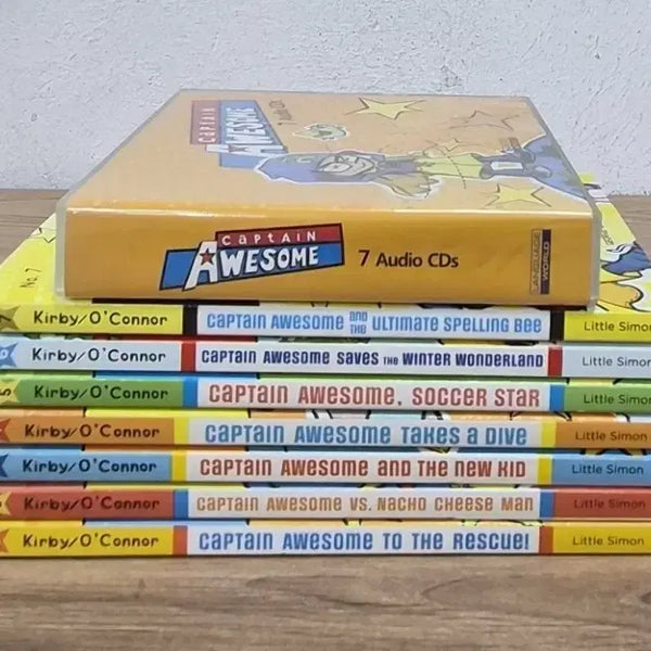 [BUNJANG] Captain Awesome Audiobook Set (7 Books + CDs) / 캡틴 오썸 오디오북 세트 7권 + 시디