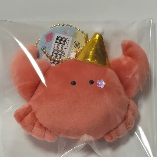 [BUNJANG] Tsuburana Hitomi Aquarium Crab Mascot Keychain Plush Toy / [새상품]츠부라나히토미 수족관 꽃게 마스코트 키링 인형