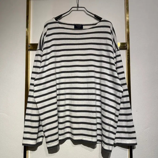 [BUNJANG] Le Minor Striped Boatneck Long Sleeve Shirt / Le Minor 르미너 스트라이프 보트넥 롱슬리브 4