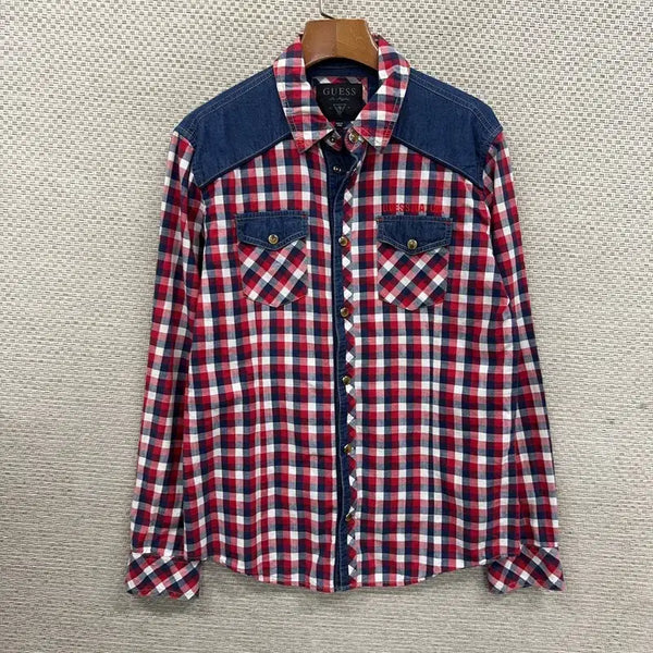 [BUNJANG] Guess Plaid Shirt / 게스 체크 셔츠 100 D09299