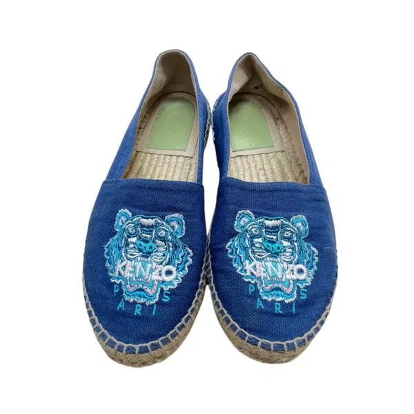 [BUNJANG] Kenzo Blue Tiger Espadrille Slip-On Shoes Size 38 / 겐조 KENZO 블루 타이거 에스파듀 슬립온 38