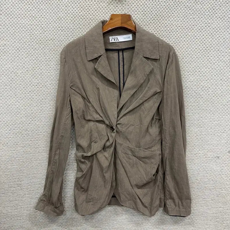 [BUNJANG] ZARA Linen Blazer Jacket M / 자라 ZARA 린넨 블레이저 자켓 M D09265