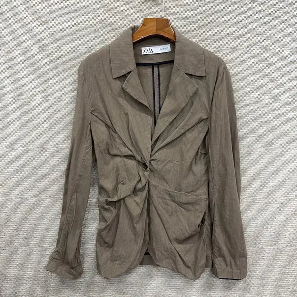 [BUNJANG] ZARA Linen Blazer Jacket M / 자라 ZARA 린넨 블레이저 자켓 M D09265