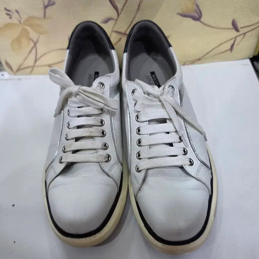 [BUNJANG] SODA Genuine Leather White Sneakers / #신발소다 정품 화이트 스니커즈