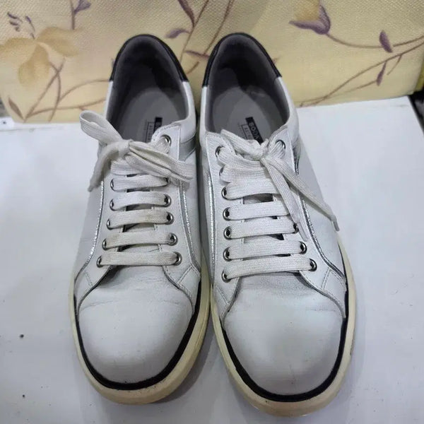 [BUNJANG] SODA Genuine Leather White Sneakers / #신발소다 정품 화이트 스니커즈