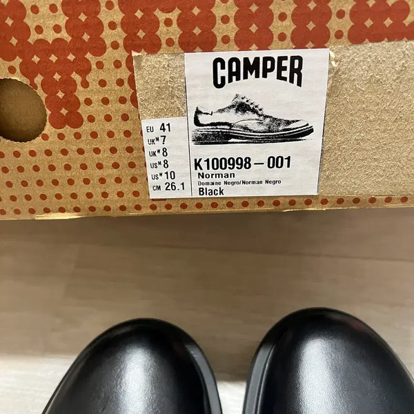 [BUNJANG] Camper Norman Derby Shoes Black Size 41 (260) / 캠퍼 노만 더비 슈즈 블랙 41 (260) 새상품