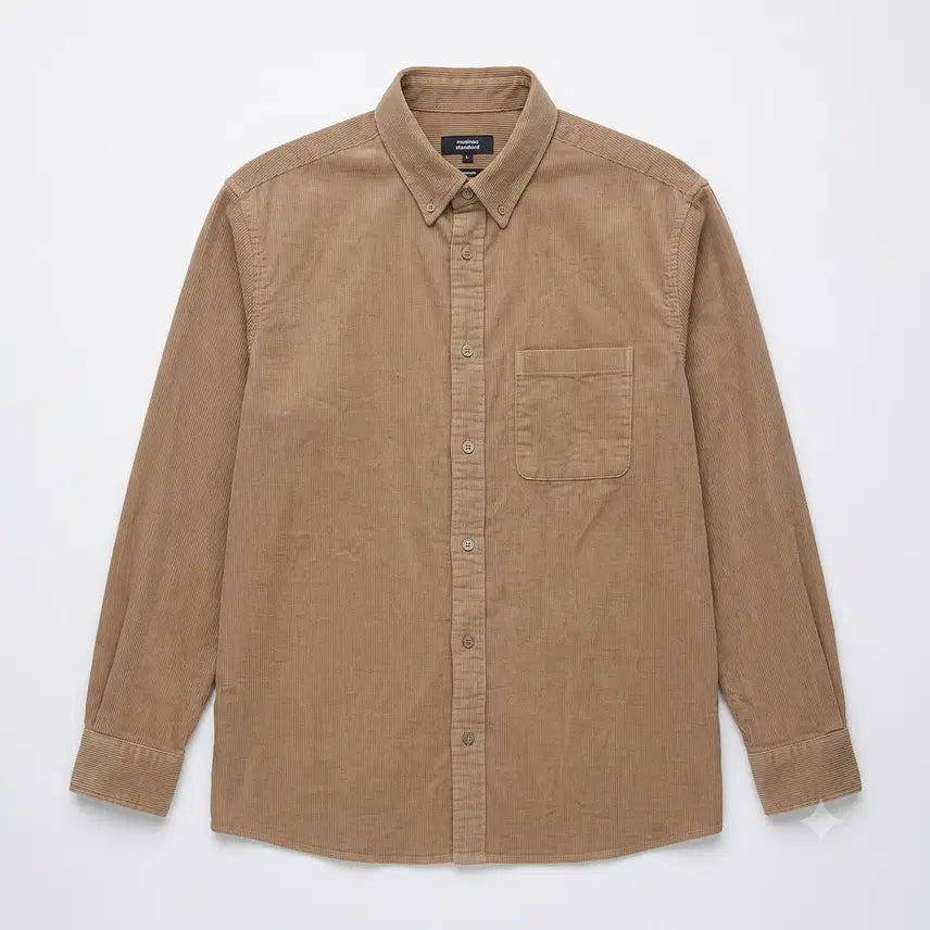 [BUNJANG] Musinsa Standard Corduroy Long Sleeve Shirt (Brown, XL) / 10. 무신사스탠다드 코듀로이 셔츠 (브라운 XL) 골덴셔츠 긴팔남방