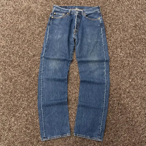 [BUNJANG] Levi's 501 Straight Button-Fly Washed Denim Pants (Size 33) / 33 리바이스 501 스트레이트 버튼플라이 워싱 데님 팬츠