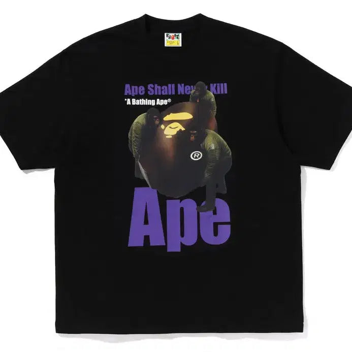 [BUNJANG] BAPE BABY MILO Graphic Relaxed Fit Short Sleeve T-Shirt SS26 / [해외] 베이프 베이비 마일로 그래픽 릴렉스드핏 반팔 티셔츠 26SS