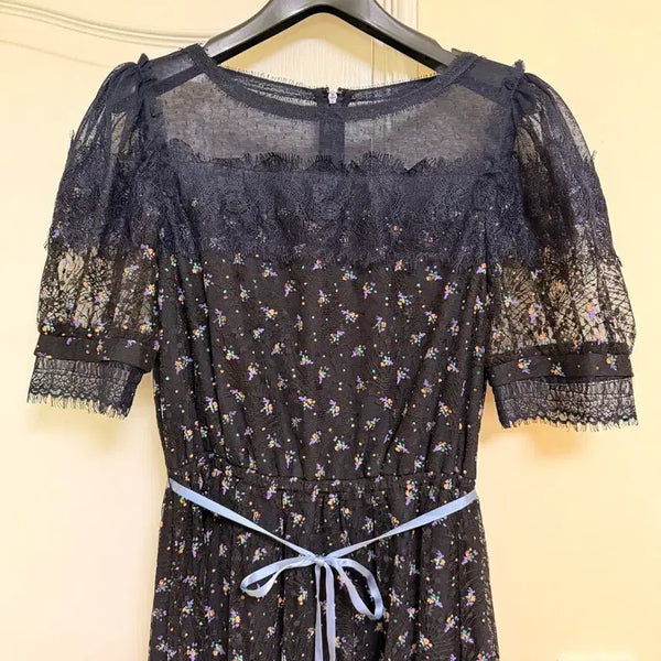 [BUNJANG] Lenibon Lace Flower Dress / 레니본 레이스 플라워 원피스
