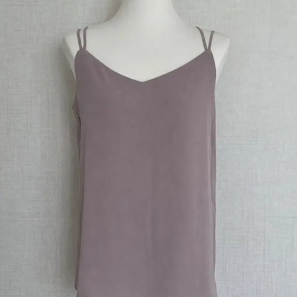 [BUNJANG] Lavender X-Strap Camisole Sleeveless Top / 라벤더 x자 끈 나시 민소매