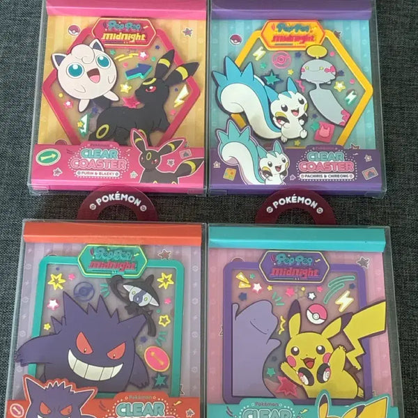 [BUNJANG] Pokemon Midnight Transparent Coaster / 포켓몬 성수 팝업 미드나잇 투명 코스터