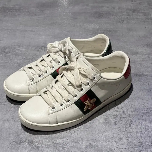 [BUNJANG] Gucci Ace Bee Embroidery Sneakers / 정품 구찌 에이스 꿀벌 자수 스니커즈