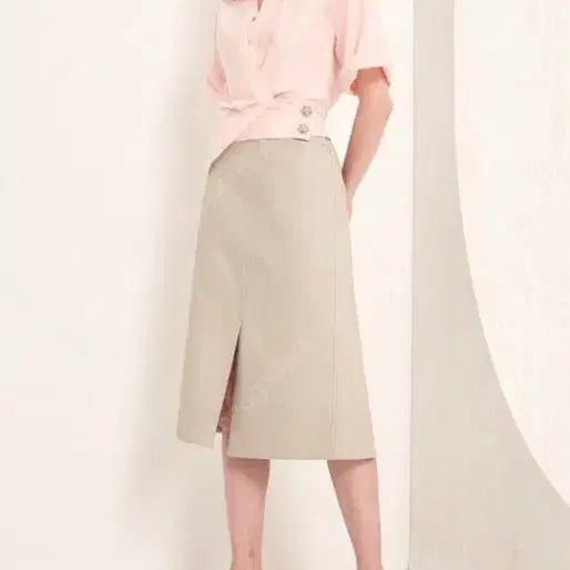 [BUNJANG] Mine by Handsome Unbalanced Wrap Blouse / 한섬 마인 언밸런스 블라우스
