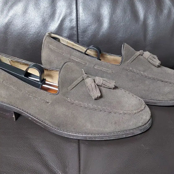 [BUNJANG] Romantic Move Classic Suede Tassel Loafers (Handmade) / 로맨틱무브 클래식 스웨이드 테슬 로퍼 (수제화)255m