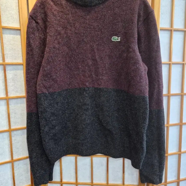 [BUNJANG] Lacoste Colorblock Knit Sweater Size 95 / 라코스테 컬러블록 니트 95