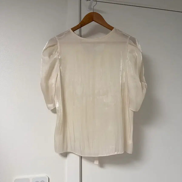 [BUNJANG] See-through Short Sleeve Blouse / 시스루 반팔블라우스