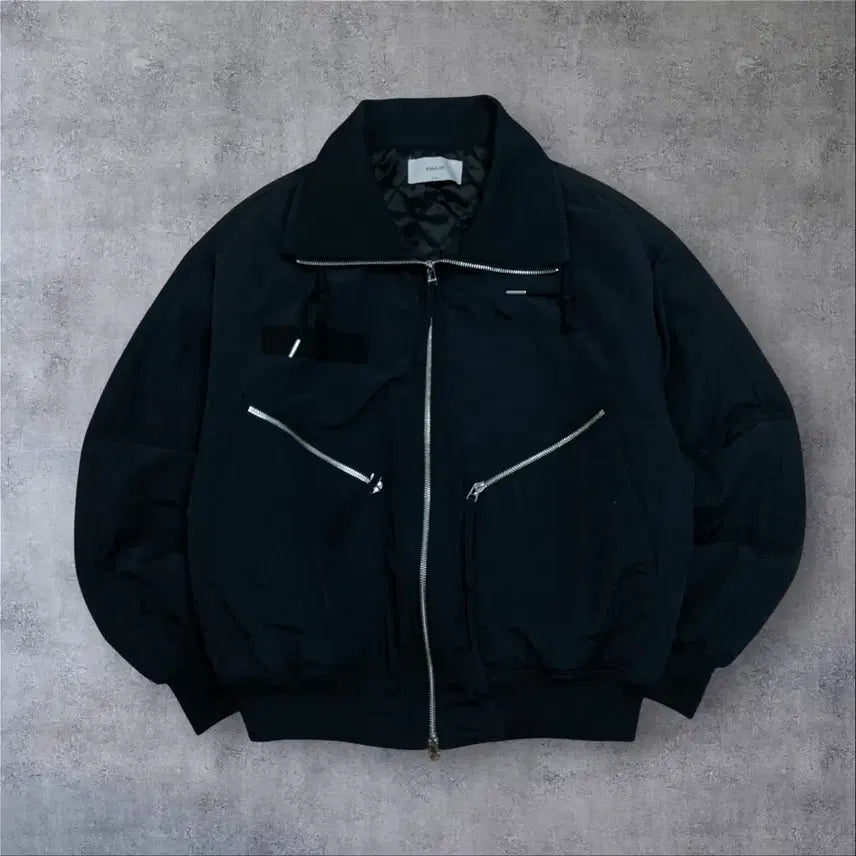 [BUNJANG] KIMUER Vintage Padded Black MA-1 Jumper / 키뮤어 빈티지 패디드 블랙 MA-1 점퍼