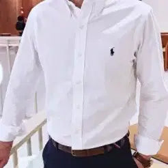 [BUNJANG] Polo Ralph Lauren Classic Fit White Cotton Twill Shirt XXL / 폴로 화이트셔츠 홀로그램택 XXL사이즈 상태극상 MYR